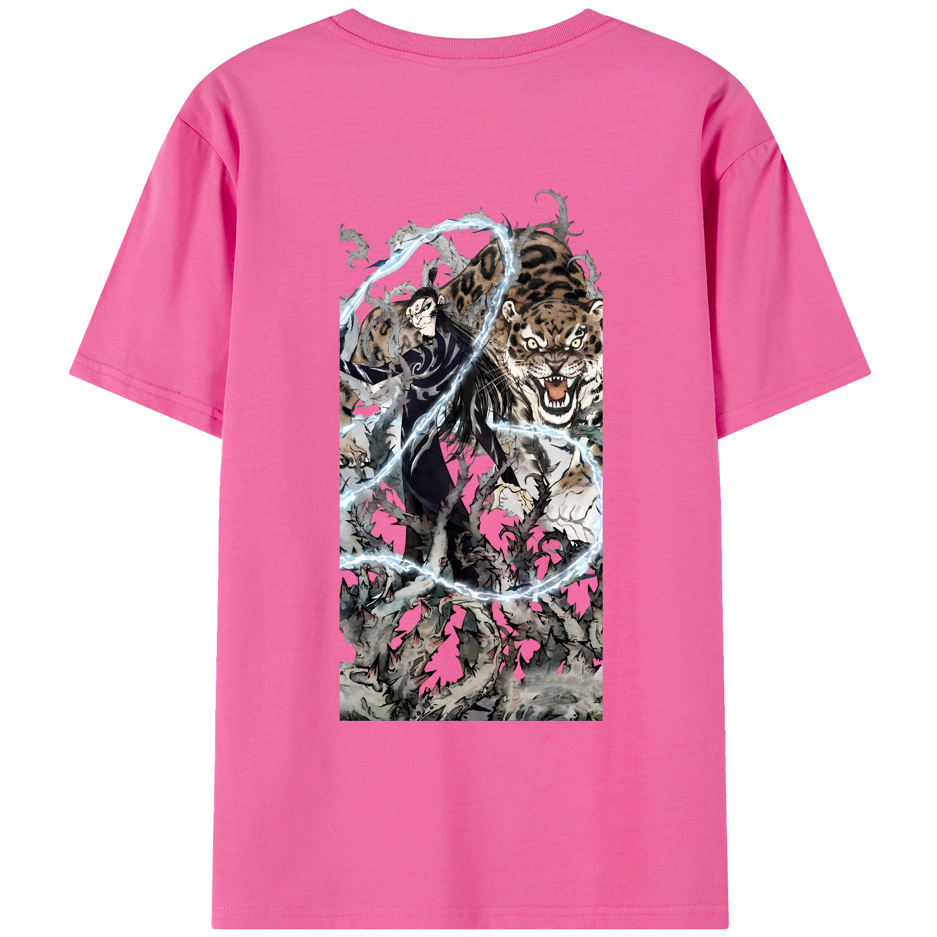 （画像用） Ne Zha 2 ナタ 魔童の大暴れ レディース半袖Tシャツ(バックプリント)